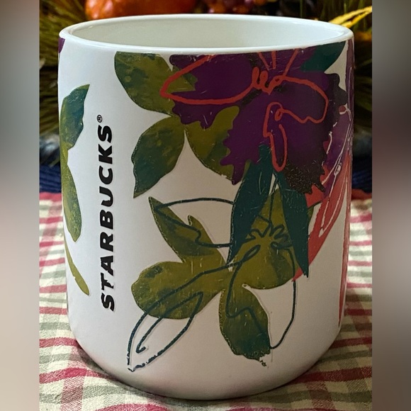 Starbucks Lidded 8oz Ceramic Lidded Floral Tumbler - Picture 1 of 9